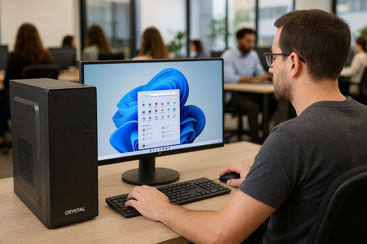 Computador Crystal Intel Core i5-12400: Eficiência e Confiabilidade para Seu Trabalho